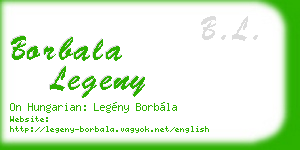 borbala legeny business card