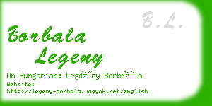 borbala legeny business card